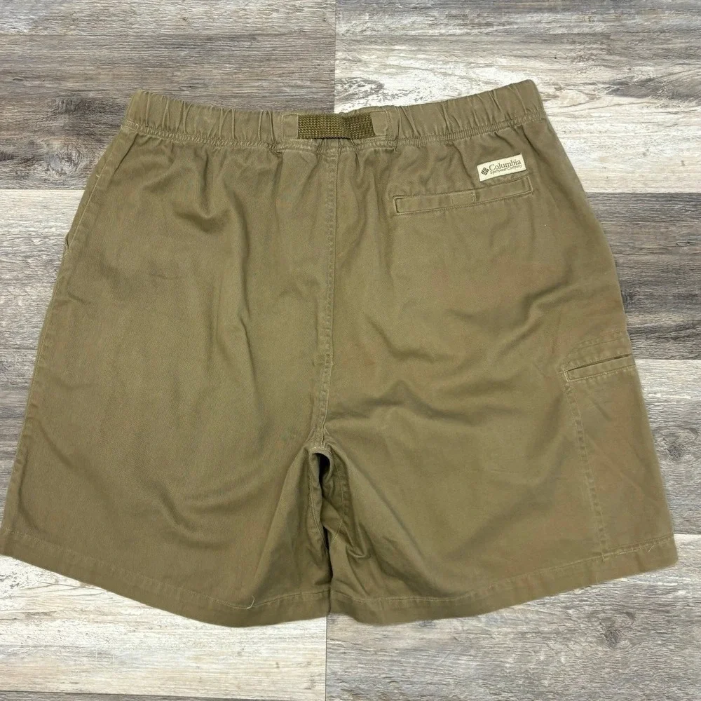 NEW‎ Columbia Sportswear Brown Men XL Web Belt Chino Shorts Gorpcore NWT TAGS